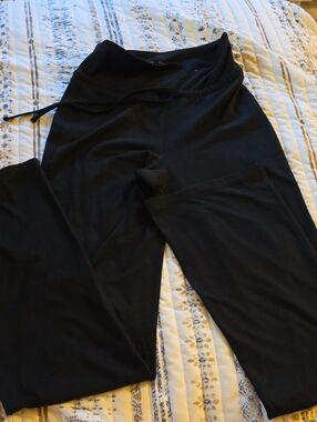 Old Navy Black Drawstring Wide-Leg Joggers